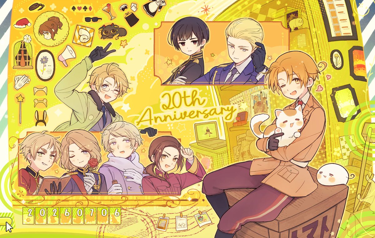 TRI4834's tweet photo. #ヘタリア20周年
ヘタリア20周年おめでとうございます🎉 https://t.co/Ns7E3T4Dcf