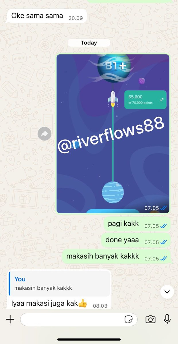 riverflows88's tweet photo. testi joki riverflows88 neostudy level B1+ 65.000 poin https://t.co/d9CEE8WVg4