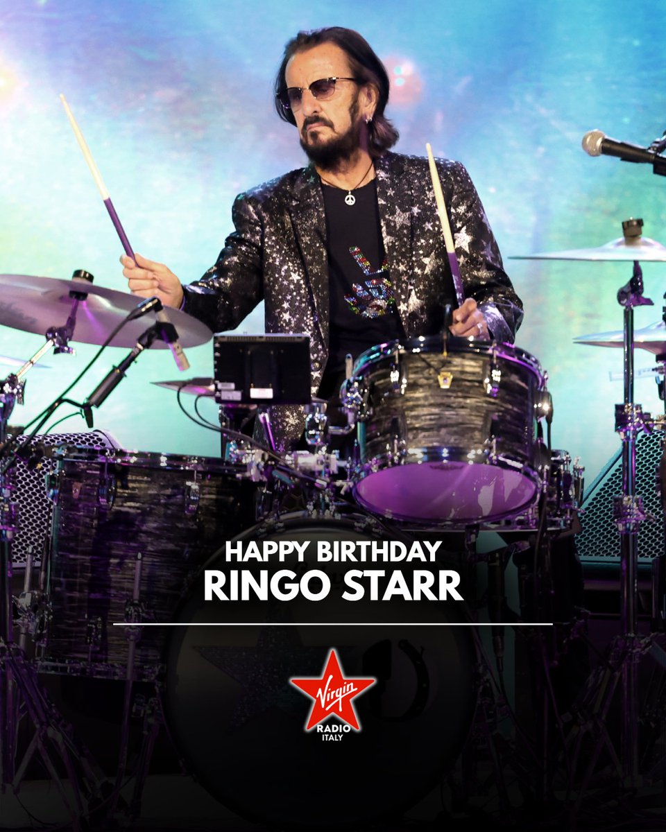VirginRadioIT's tweet photo. Buon compleanno @ringostarrmusic 🎂🥁 Oggi il batterista dei @thebeatles compie 86 anni
#RingoStarr #TheBeatles #StayRock #VirginRadio #StyleRock https://t.co/QKQGNooU86
