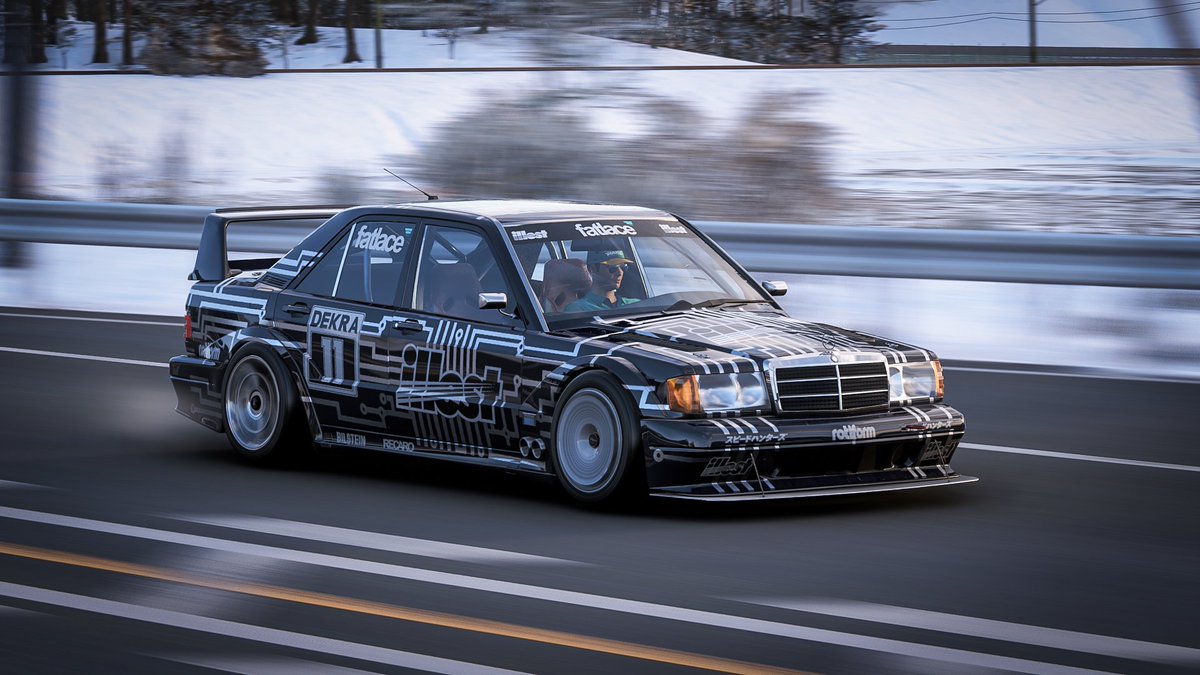 EarniPaints's tweet photo. 3 paints for the same car, how boring. 😂
Here's a Tokyo #FH6 twist on a classic race livery.
Illest Mercedes 190e FE.
Share code: 158 642 474
#Illest #ForzaHorizon6 #Mercedes #DTM #Rotiform #Forza #ForzaShare https://t.co/9cSQiBH4Pd