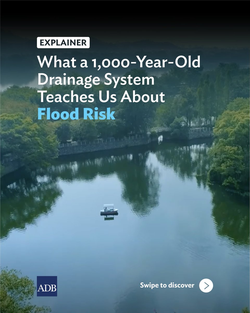 ADBWater's tweet photo. How can we better manage today's flood risks?

As flood risk remain prevalent across Asia &amp; the Pacific, we can look to proven solutions from the Fushougou Drainage System to help inform sustainable water management for the future.

Read https://t.co/fjzwqzX9gD

@DevelopmentAsia https://t.co/C4xSvQL1FW