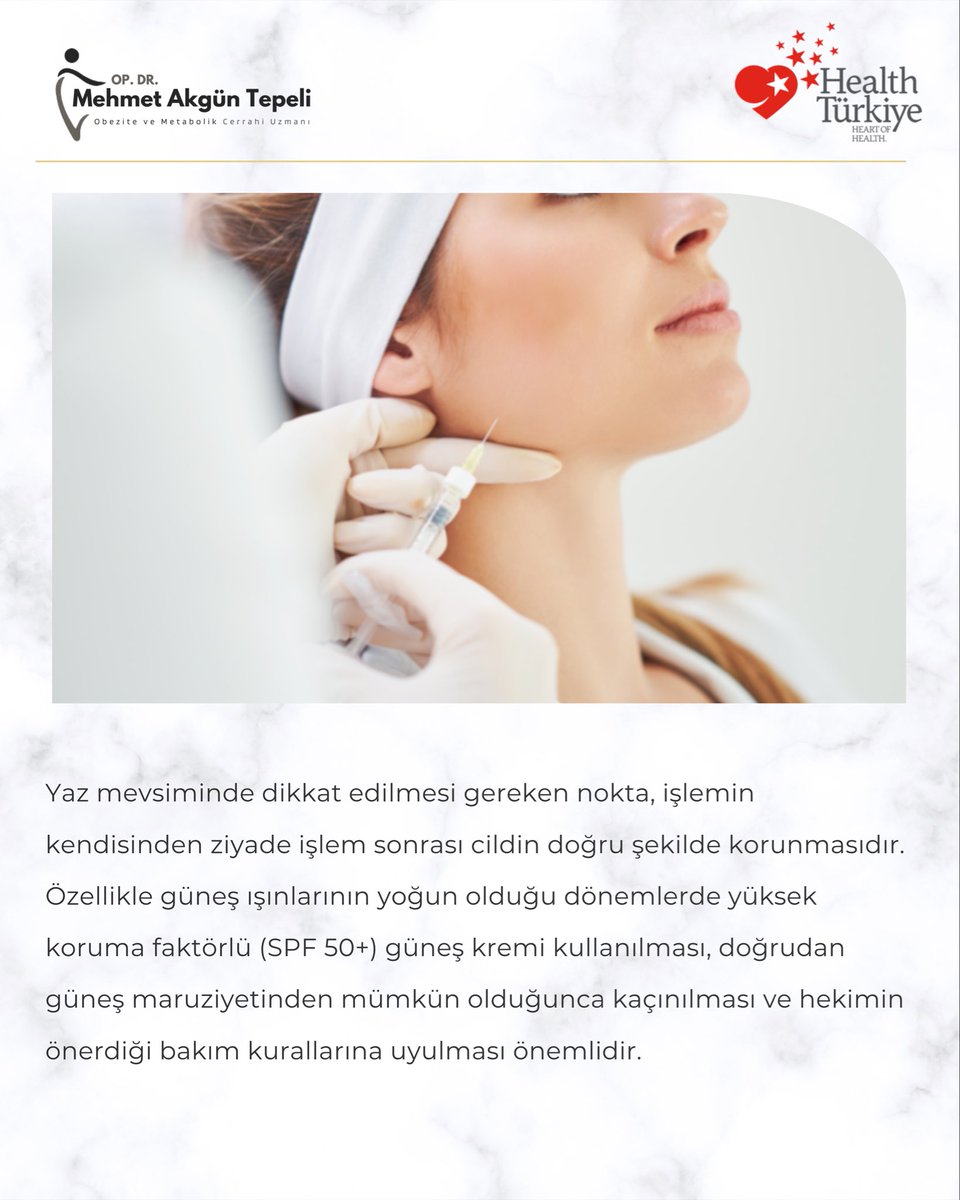 obezitehekimi's tweet photo. 📌Yazın medikal estetik yaptırmak için doğru zaman mı?
❗️Her cerrahi veya girişimsel işlemde sonuçlar kişiden kişiye değişkenlik gösterebilir. İşlem öncesinde hekiminizden detaylı görüş almanız önerilir.
📞+90 532 161 43 00 / +90 530 979 43
#drmat #medikalestetik #botoks https://t.co/GK6eUuAKie