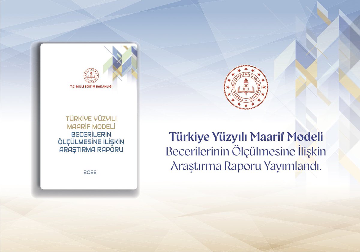 tcmeb's tweet photo. “Türkiye Yüzyılı Maarif Modeli”nin Beceri Odaklı Ölçme Yaklaşımı, Bilimsel Araştırmayla Desteklendi
 
📌 “Türkiye Yüzyılı Maarif Modeli” kapsamındaki becerilerin ölçülmesi ve “Türkiye Yüzyılı Maarif Modeli Bağlam Temelli Çoktan Seçmeli Soru Yazım Kılavuzu”nun oluşturulması amacıyla yürütülen araştırmanın raporu yayımlandı.

📌 Öğretmenler, soru yazarları, ders kitabı yazarları, ölçme ve değerlendirme uzmanları ile program geliştirme uzmanları için hazırlanan araştırma raporu; bağlam seçimi, süreç bileşenlerinin sorulara yansıtılması ve psikometrik analizler gibi birçok teknik konuda kurumsal bir çerçeve sunuyor.

📌 Gerçek yaşam senaryoları üzerinden öğrencilerin bilgi ve becerilerini birlikte değerlendirmeyi esas alan raporun, Türkiye Yüzyılı Maarif Modeli doğrultusunda ölçme ve değerlendirme süreçlerinde ortak bir anlayışın geliştirilmesine ve beceri odaklı eğitim yaklaşımının güçlendirilmesine katkı sağlaması hedefleniyor.
 
👉🏻 https://t.co/SYTjzomhj2