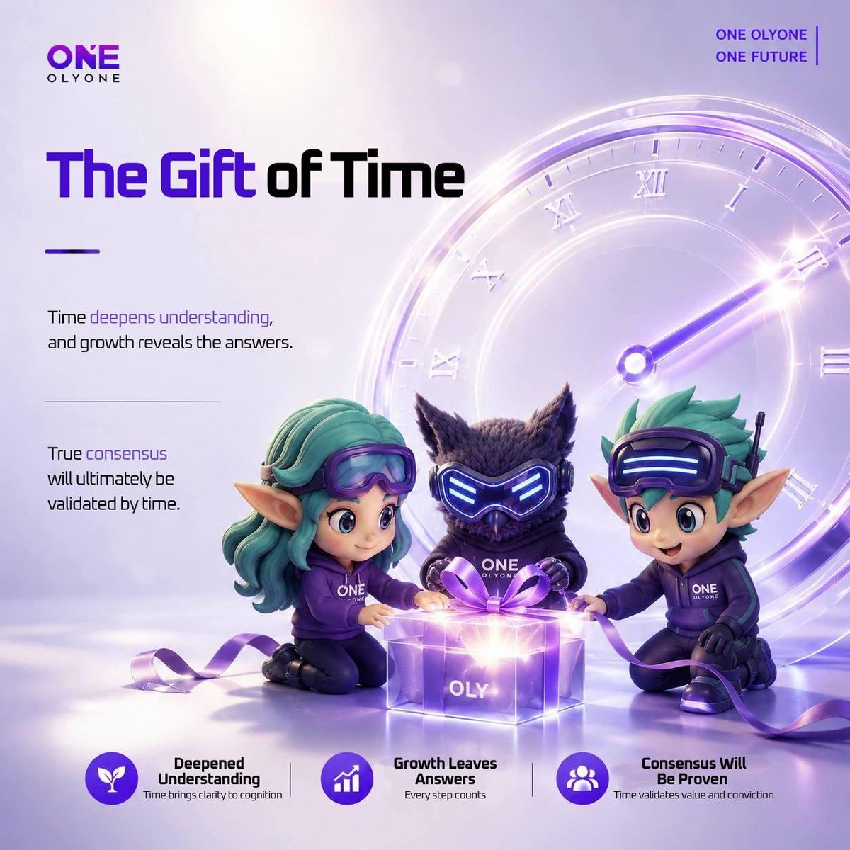 OlyOneOfficial_'s tweet photo. Some rewards
are meant to be revealed by time itself. ✨
And the moments we've walked through together
will eventually crystallize into—
the strongest consensus between us. 🤝
Beyond the uncertainty,
we'll meet at the heights of the future. 👑
#GiftOfTime #BeyondTheCycle https://t.co/OM1FSAdw1x