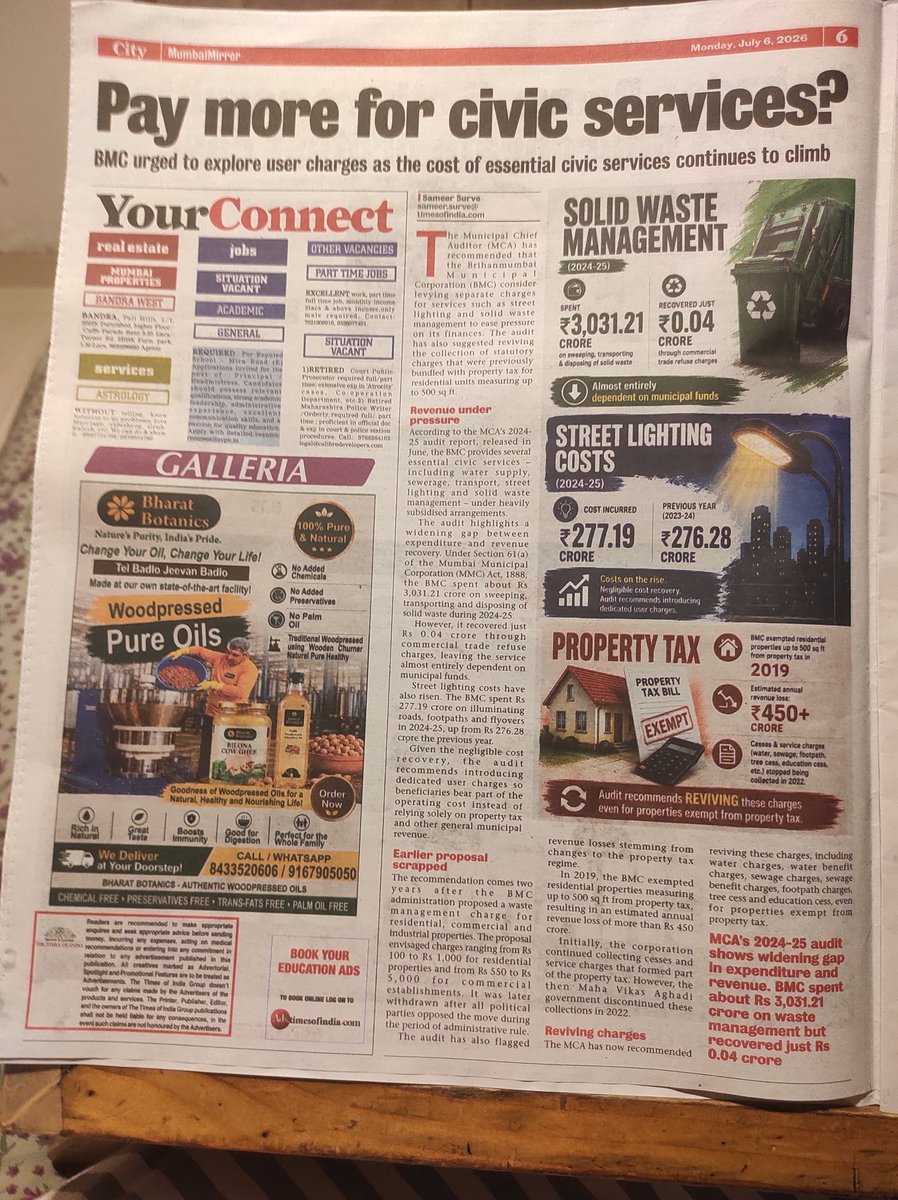 GMKEDIA's tweet photo. @bmcmumbai THE ROADS OF BOMBAY MUMBAI ARE IN SHAMBLES BUT AGAIN LOOTERS OF BMC ARE PLANNING FURTHER MORE TO PUBLIC PEOPLE OF MUMBAIKER. 
ARENT WE ASHAMED OF ROADS AND TREE FELLING ETC AND NOW THE COURTS SHOULD TAKE COGNIZANCE OF WHATS HAPPENING OF OUR MONIES SPENT AND CORRUPT https://t.co/mq1u3JBKTz