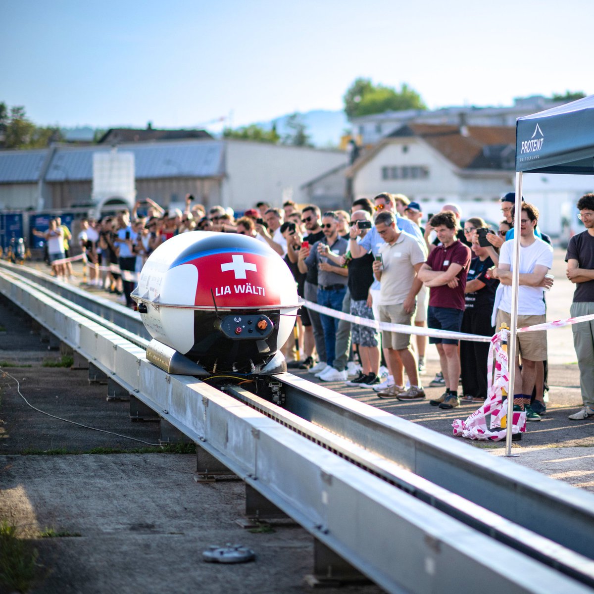 Sika's tweet photo. Swissloop, an ETH Zurich student team, recently unveiled its latest Hyperloop prototype, ‘Lia Wälti'. As a proud partner, Sika contributed structural adhesives, resin systems, and sealants to the pressure cabin, enabling high-performance and reliable operation. https://t.co/TqITFTLY1t