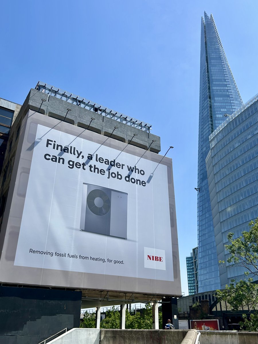 NIBEEnergy's tweet photo. We've taken a different conversation about home heating to the streets of London. Our campaign has challenged the assumption that heating our homes should depend on fossil fuels. Removing fossil fuels from heating. For good.

#HeatPumps #CleanHeating #SustainableHomes #NIBE https://t.co/w3p7ldJY0Q