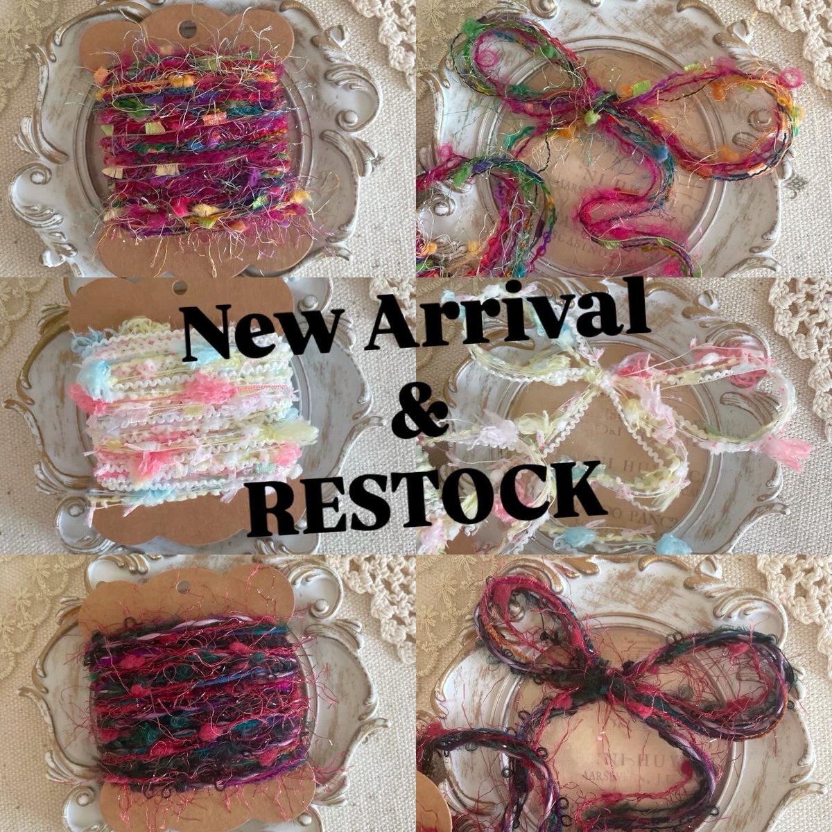 fancy_yarn_herb's tweet photo. 🎉New Arrival&amp;RESTOCK🧵𓂃 ◌𓈒𓋪

新商品と再販商品の引き揃え糸を
今夜20時頃～🌙*.｡メルカリに
追加します！

残り1点の商品もありますので
気になる商品はお早めにチェック✅
してみてくださいね！꒰՞˶ˊᵕˋ˶՞꒱👇🏻
https://t.co/E0nCmSuzra

#ファンシーヤーン #変わり糸 #ラッピング
#編み物 https://t.co/KtIT7tXUaG
