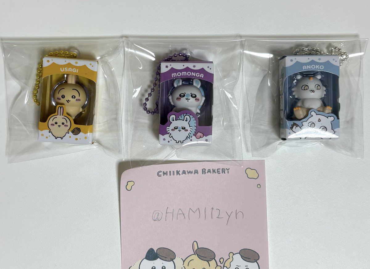 HAMI12yn's tweet photo. @2
ちいかわ　チョコボックス　譲渡 交換
譲　うさぎ.モモンガ.あのこ
求　ちいかわ.くりまんじゅう1or譲渡

郵送のみ
※中身確認の為開封してあります。
検索からでもお気軽にお声がけください🔍 https://t.co/MWgPSkEhbV