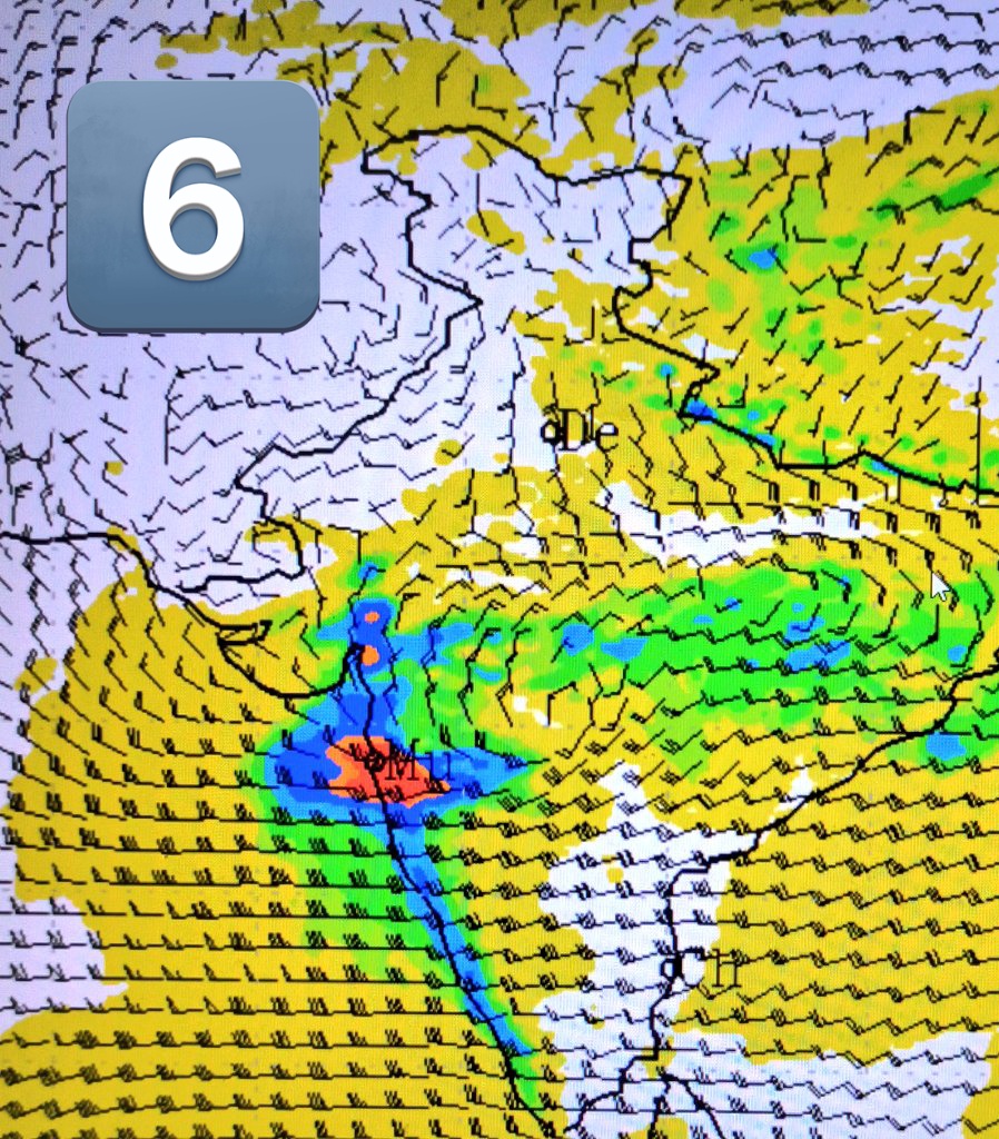 Hosalikar_KS's tweet photo. 6 Jul,IMD model guidance for 6 &amp; 7th indicate;Very likly of hvy to very hvy🟠rainfall at few places, extremely hvy🔴spells at isol places &amp; strong gusty winds in parts of N Konkan (incl Mumbai), parts of N Madhya Mah(incl ghat areas) as depression moves further inward. 
Watch IMD https://t.co/9MqKOP7SGH