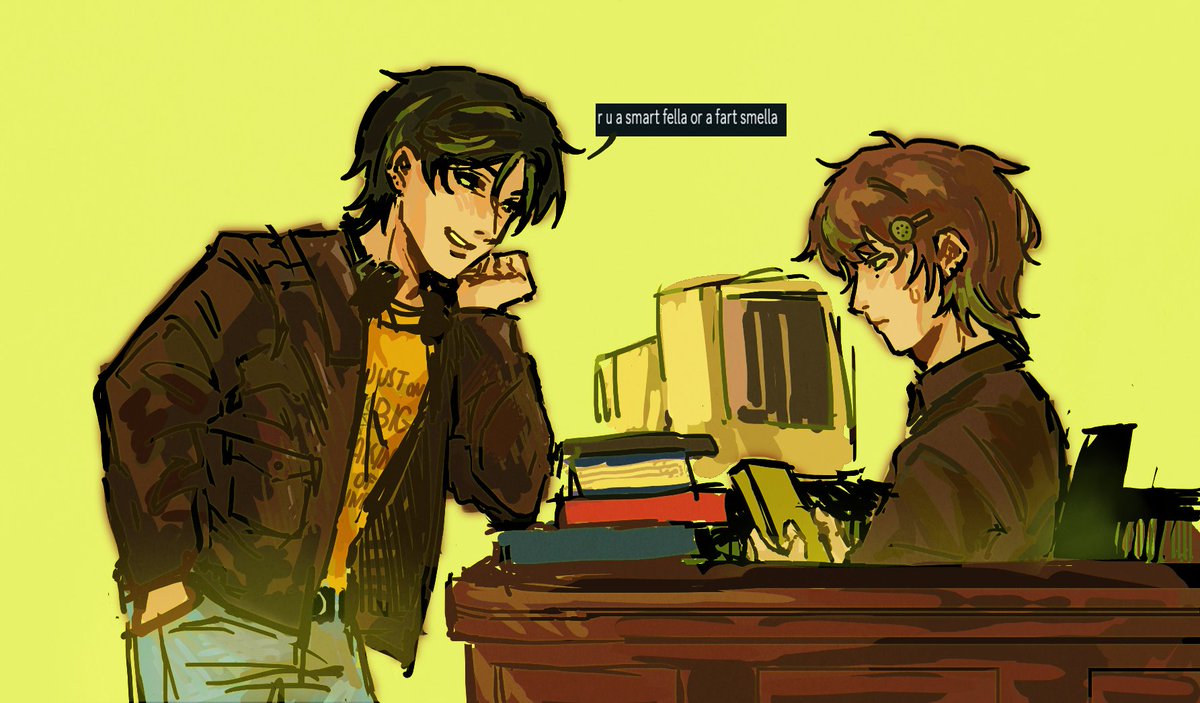 indolentrr's tweet photo. when an ugly stranger calls you twin (for @kiweibi ) #art https://t.co/3TjwBkFuPN