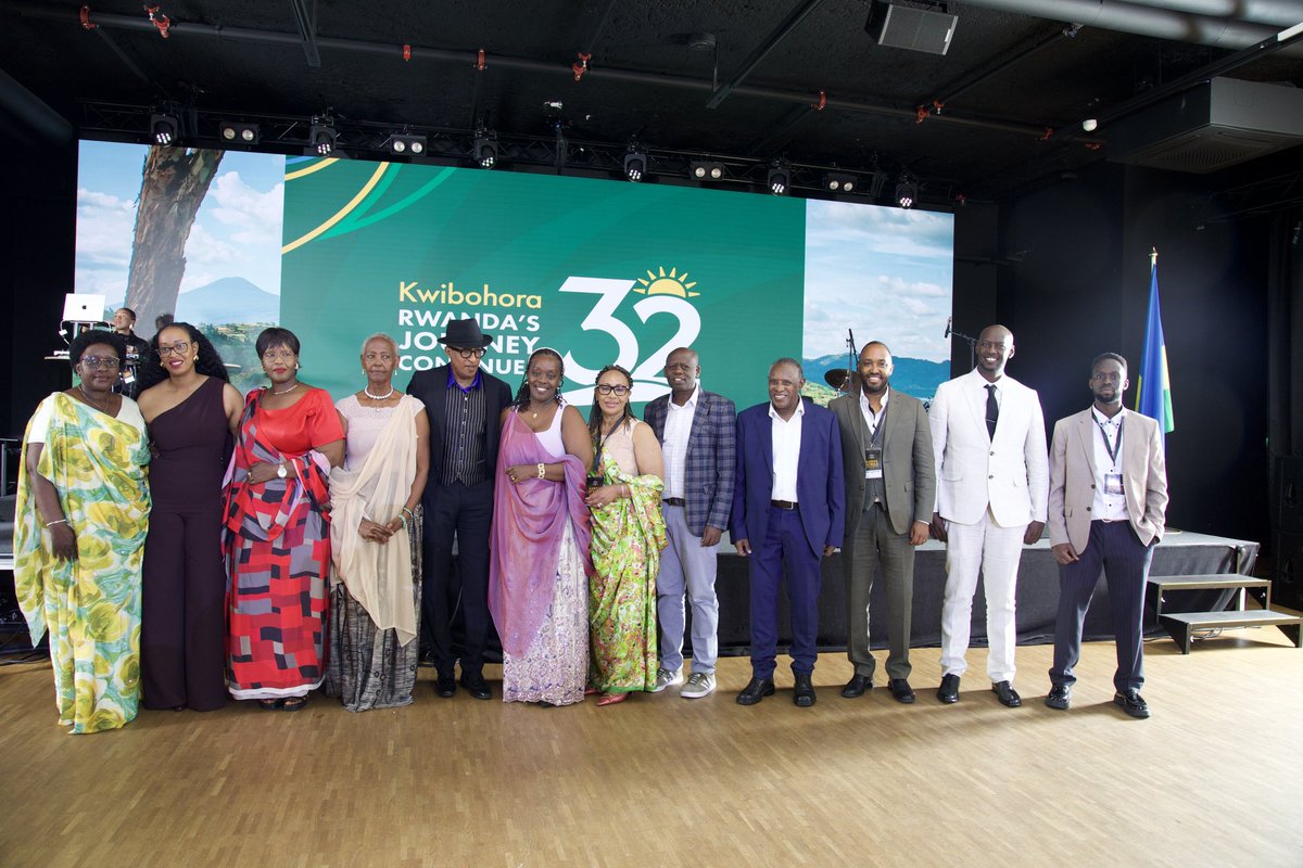 RwandainSweden's tweet photo. Rwandans living in Sweden, together with the Ministry for Foreign Affairs (Africa Department), members of the diplomatic corps, friends of Rwanda, and members of the Rwandan Community Association (RCA) in Finland who travelled to join the celebration, gathered to mark Kwibohora32.
In her remarks, Ambassador Dr. @DianeGashumba recognized the bravery of the Rwanda Patriotic Army (RPA) in stopping the 1994 Genocide against the Tutsi, reminding all to remain cognizant of those who paid the ultimate sacrifice for our liberation. She spoke on Rwanda's remarkable transformation journey 32 years on, crediting the strong and effective leadership of the country. The Acting Head of the Africa Department at Sweden's Ministry for Foreign Affairs noted that Sweden was proud of the longstanding partnership between the two countries and remains steadfast in its commitment. The RCA leadership focused on the diaspora's role in Rwanda's continued progress, calling on members to align with the country's development agenda, get behind national policies, and be part of the journey.