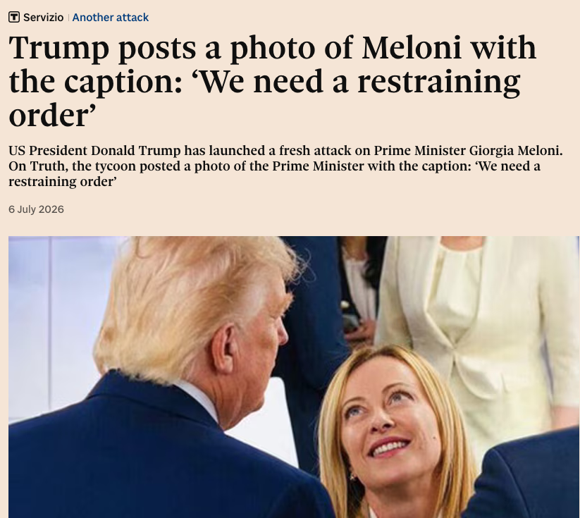 blogINCULTURA's tweet photo. #Trump: Impera la  #madmantheory Ride, deride, irride ma lui non fa più ridere. (S)parla con Putin che minaccia la Polonia direttamente il che in vista di Ankara. Per Lui non abbiamo fatto agli #USA gli auguri per i 250 anni alla  #democrazia più antica della Storia. https://t.co/3LwGEZSXsN