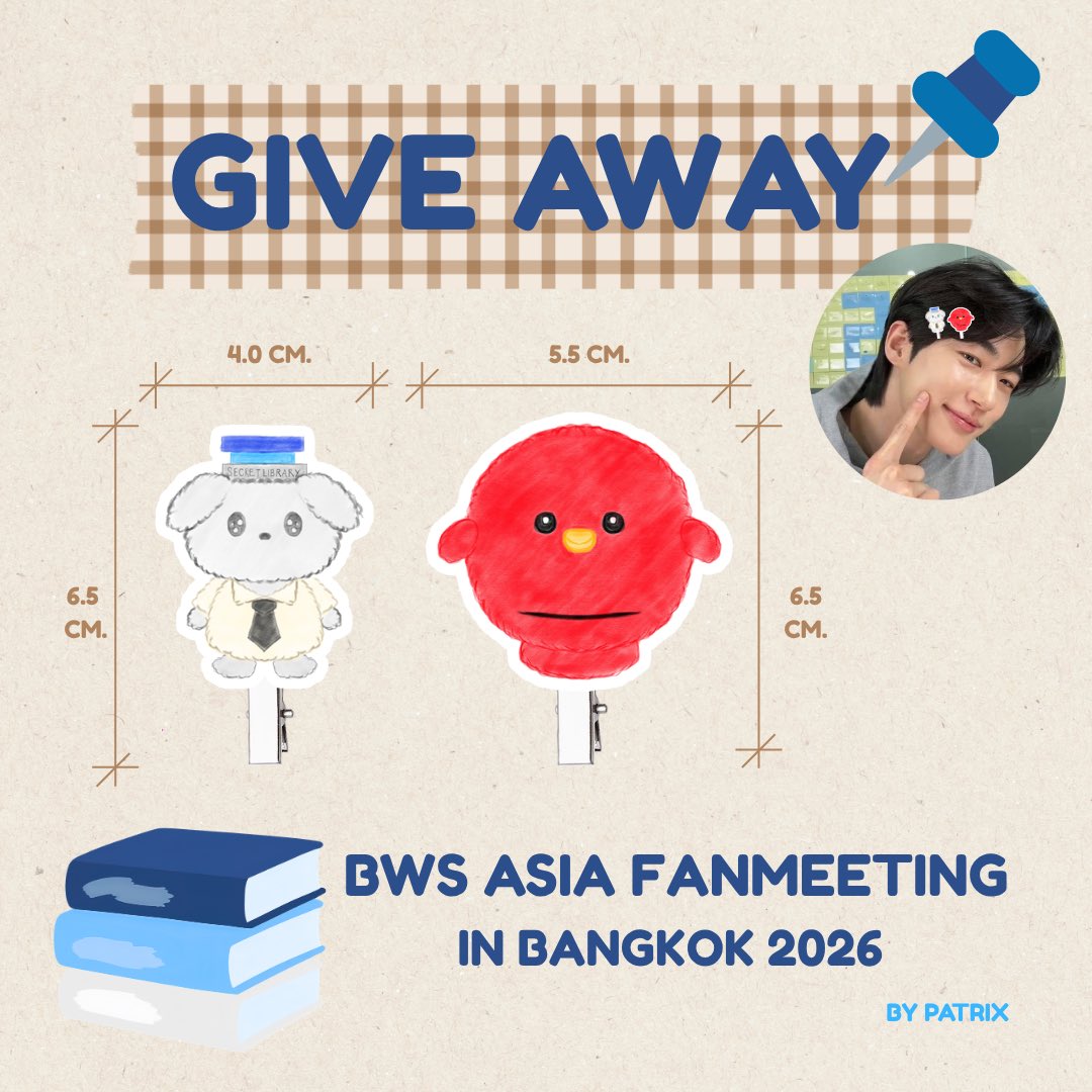 _ppatrix's tweet photo. ขออนุญาตแปะค่า มารับกันได้เลยน้า ไม่มีแลกก็มารับได้ค่า 💖
✨Give Away✨ : BWS Asia Fanmeeting Tour in Bangkok by N'Patrix คนดีคนเดิมม
เป็นกิ้บติดผมเหมือนเดิมค้าบ แจกเป็นคู่น้า มารับกันเยอะๆนะคะ 💖 เดี๋ยวอัพเดตจำนวนอีกทีตอนใกล้ๆวันงานนะคะว่าทำได้กี่คู่ 
#อูเชทงgiveaway https://t.co/dVp72jK2oC