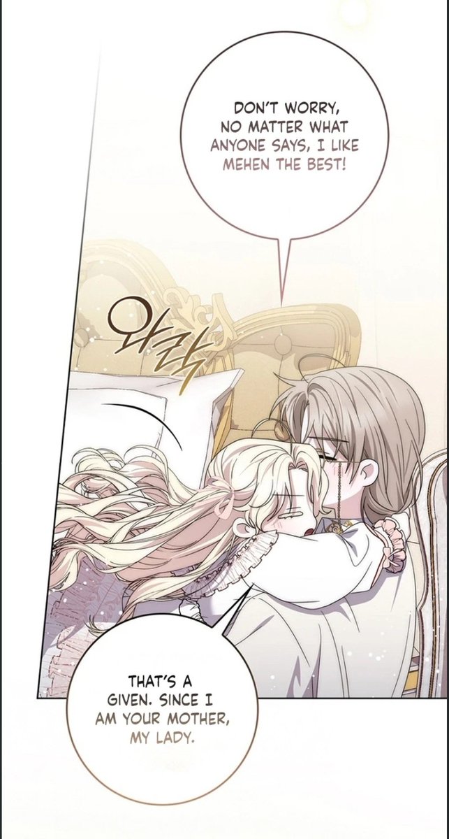 Jjk1Fari's tweet photo. "No matter what anyone says, I like Mehen the best!"
"That's a given. Since I'm your mother.
Since u're using my body u shouldn't pretend u don't know me later"

Mehen was a little jealous that how fast Arel called Valer dad &amp; she might forget him as her mom 
They r the cutest🤭 https://t.co/4Tk1FI89aJ