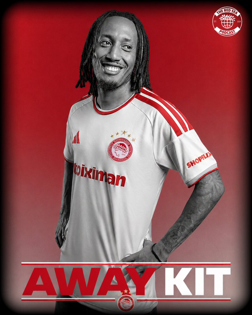 RedSeaPodcast's tweet photo. 👕 | Olympiacos have officially presented next season's away kit!

What do you all think? 🤔 

#OlympiacosFC #awaykit #Olympiacos https://t.co/uY1nN6oHht