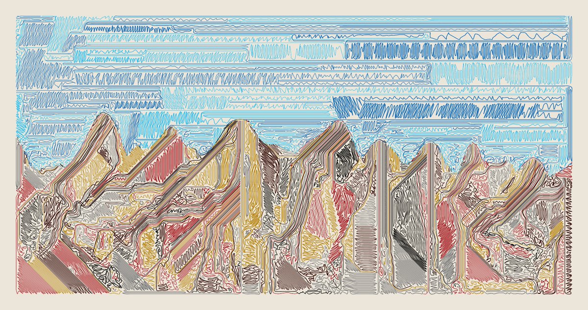 CCDDBB's tweet photo. Plottable Landscape - Test 1
#javascript #plotterart #plottertwitter #generart #genart #digitalart #abstractart #graphicart https://t.co/fQz4qUBQck