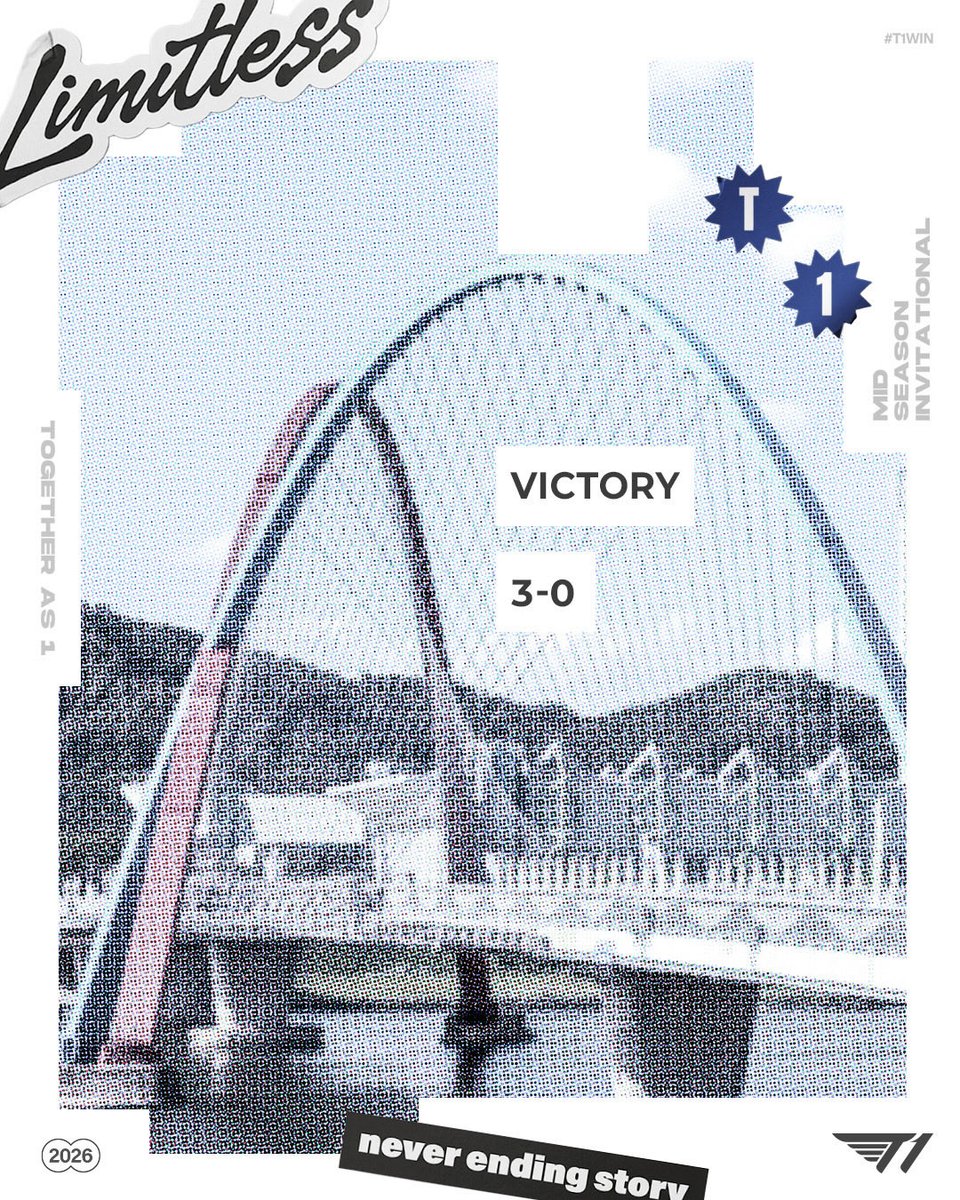 T1LoL's tweet photo. [MSI 2026 Bracket Stage vs FUR]

우리의 MSI 2026 여정은 계속됩니다!
Our run continues at MSI 2026!

#TogetherAs1 https://t.co/0APoKkZqhL
