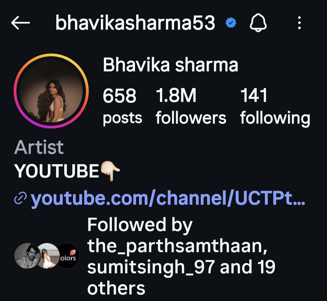 enchantedfaye's tweet photo. Finally parth followed bhavika back 🙌 

 #ParVika 

#Seherhonekohai #MaHer #ParthSamthaan #Bhavikasharma https://t.co/BASFGwO2nG