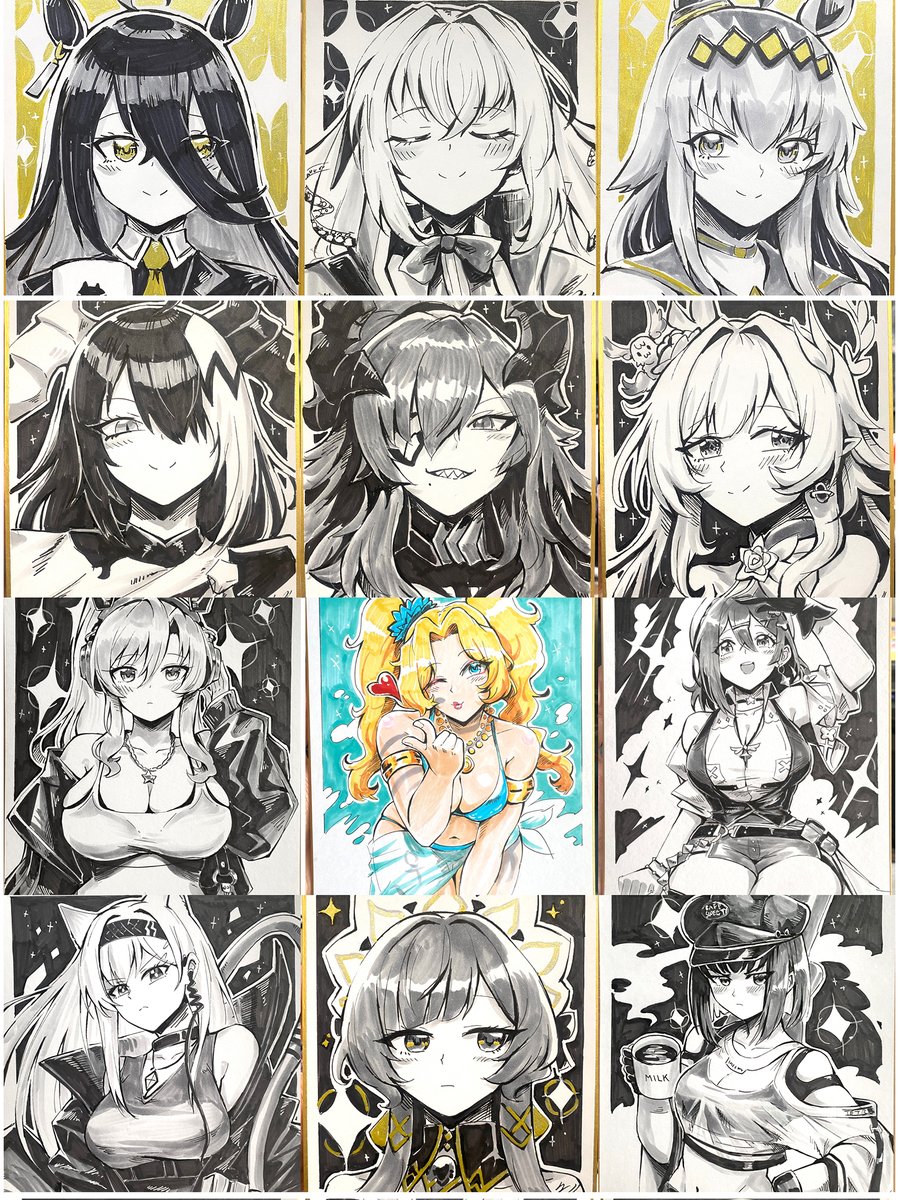 Thanks for making this AX the best convention I ever done! The collaboration with Brown Dust 2 was a big honor to be a part of, the stamp rallies, the preorder commissions, I really can't thank everyone enough and I feel incredibly lucky to be a part of this experience.
Comms!