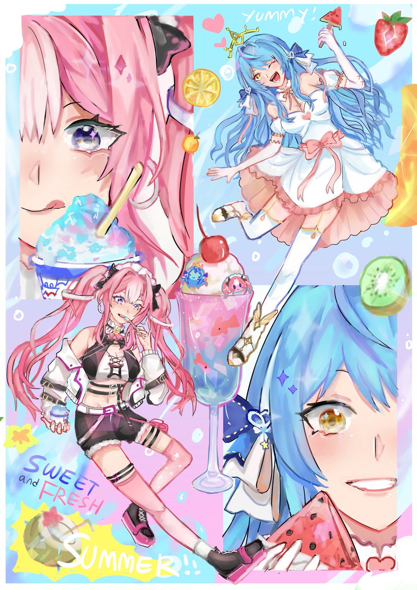 kuygewla's tweet photo. All the delicious things we can consume on a hot summer!!! 🤤🤤#misamusaart 
(entry for contest by @misamusalive ) https://t.co/1ZTsTK233g