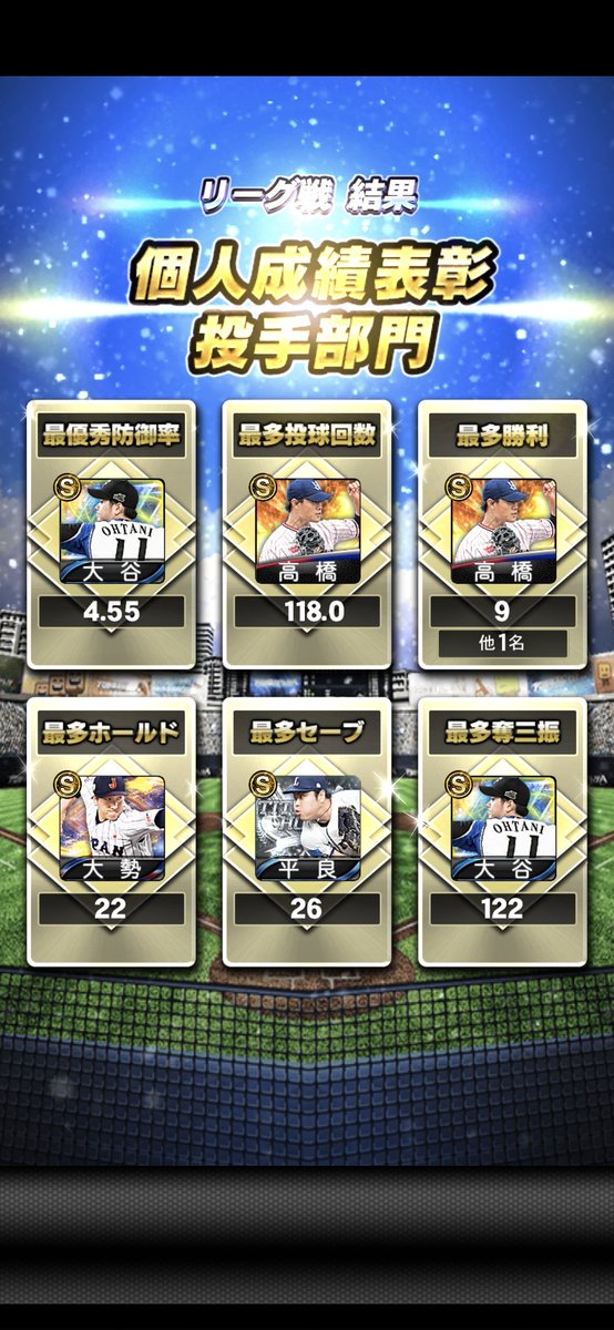 awazon0120's tweet photo. 今回も無事に覇王維持できました😎

今週も維持目指して頑張ります🤗

#プロスピA 
#覇王 https://t.co/LjN5bE4SqI