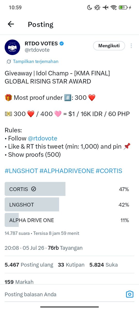 ddaiyna's tweet photo. @rtdovote #CORTIS https://t.co/opn2lpY6pY