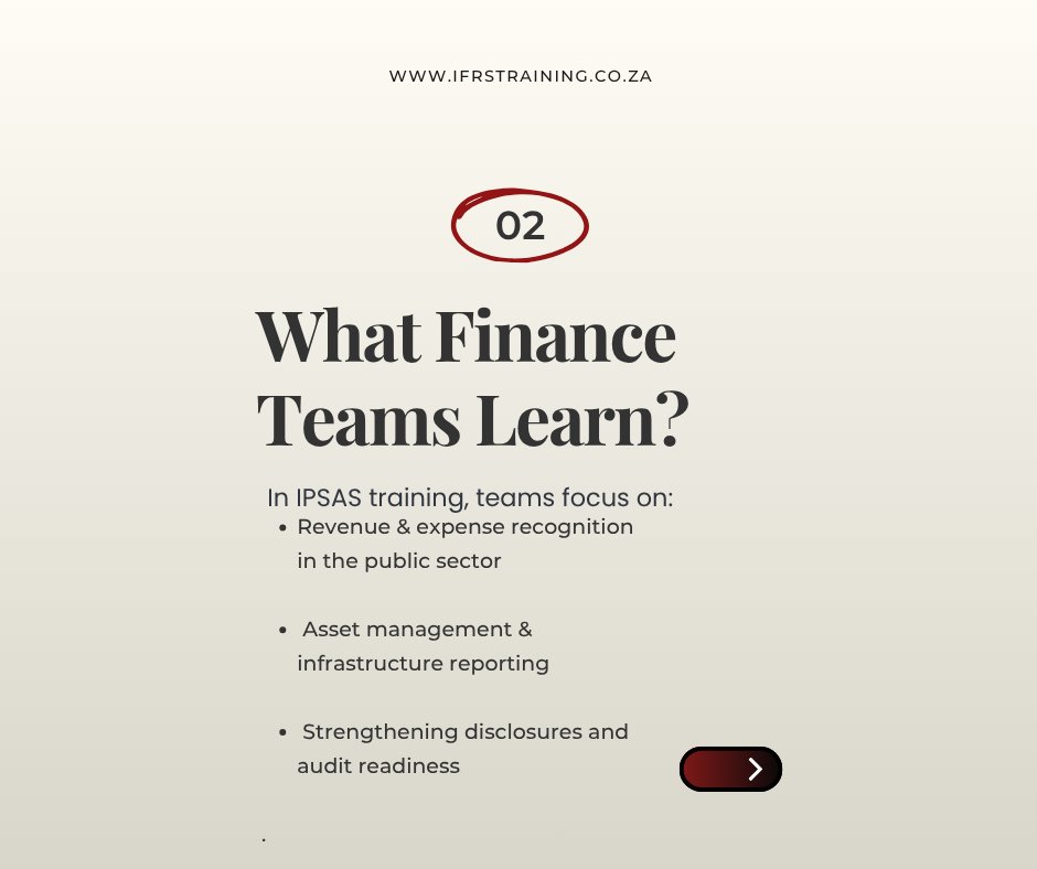 TrainingIfrs's tweet photo. 📊 IPSAS Masterclass | Johannesburg
📅 3–7 August 2026

Strengthen your IPSAS expertise with practical insights and real public sector case studies.

Register Now: https://t.co/73N9ejLVDP 

#IFRSTraining #IPSAS #PublicSector #FinanceTraining #AccountingProfessionals https://t.co/aR0w55fkey