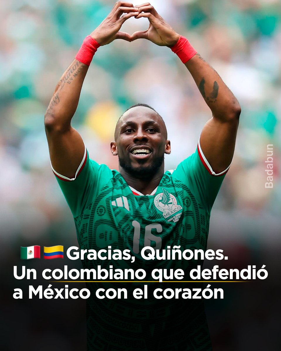 BadabunOficial's tweet photo. 👉👉 🇲🇽🇨🇴 Gracias, Quiñones. Un colombiano que defendió a México con el corazón https://t.co/Tkds7Htdvo