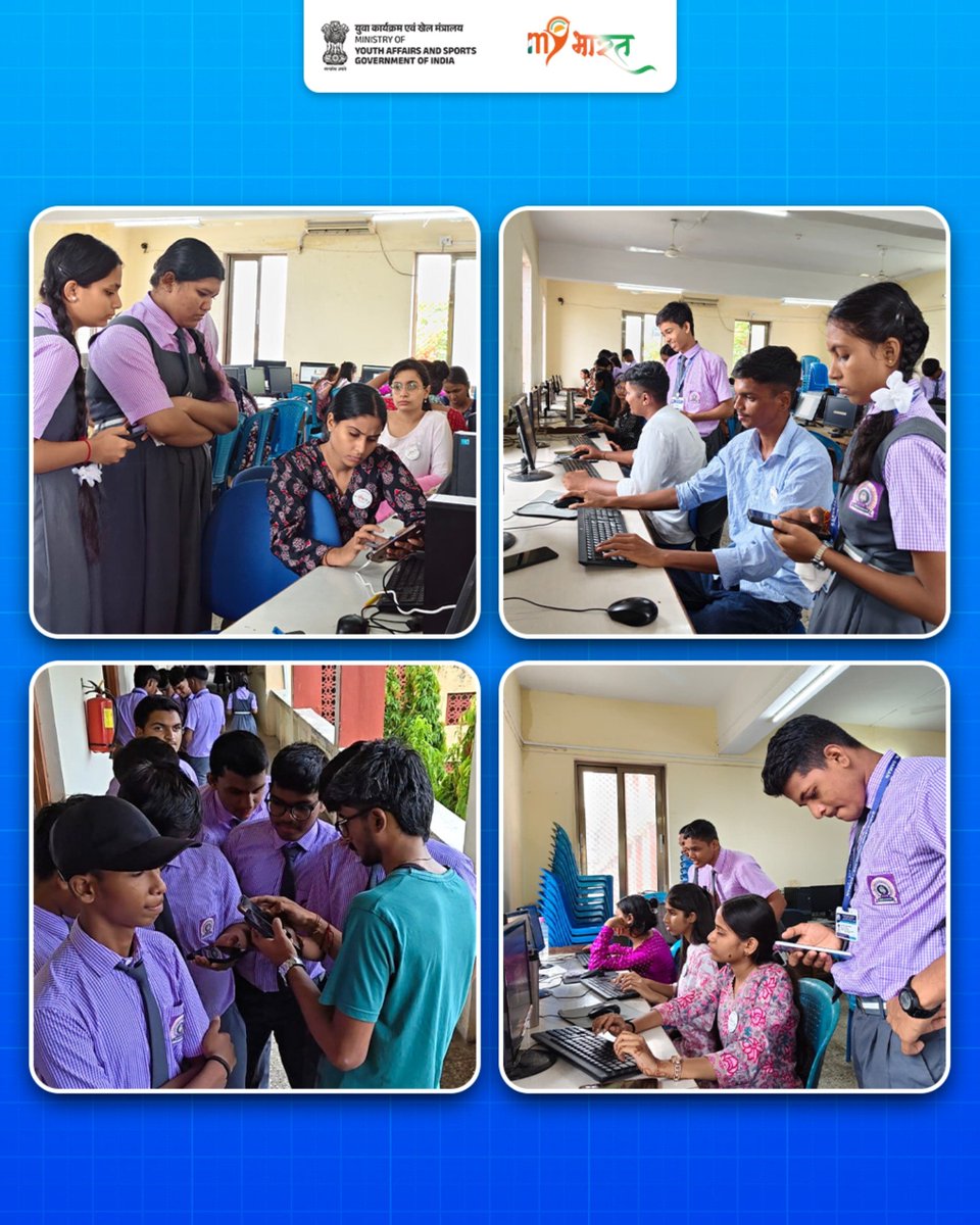 YASMinistry's tweet photo. Daman's Youth Leading the Vision of Viksit Bharat 🇮🇳

Enthusiastic participation was witnessed in Daman as youth registered on MY Bharat portal, unlocking opportunities for career development, experiential learning, volunteering, leadership, and meaningful contributions to nation-building. ✨

Now it’s your turn - join MY Bharat and contribute to the vision of a Viksit Bharat.
📲 Click here to register: https://t.co/cFbR0JaCua

#MYBharat