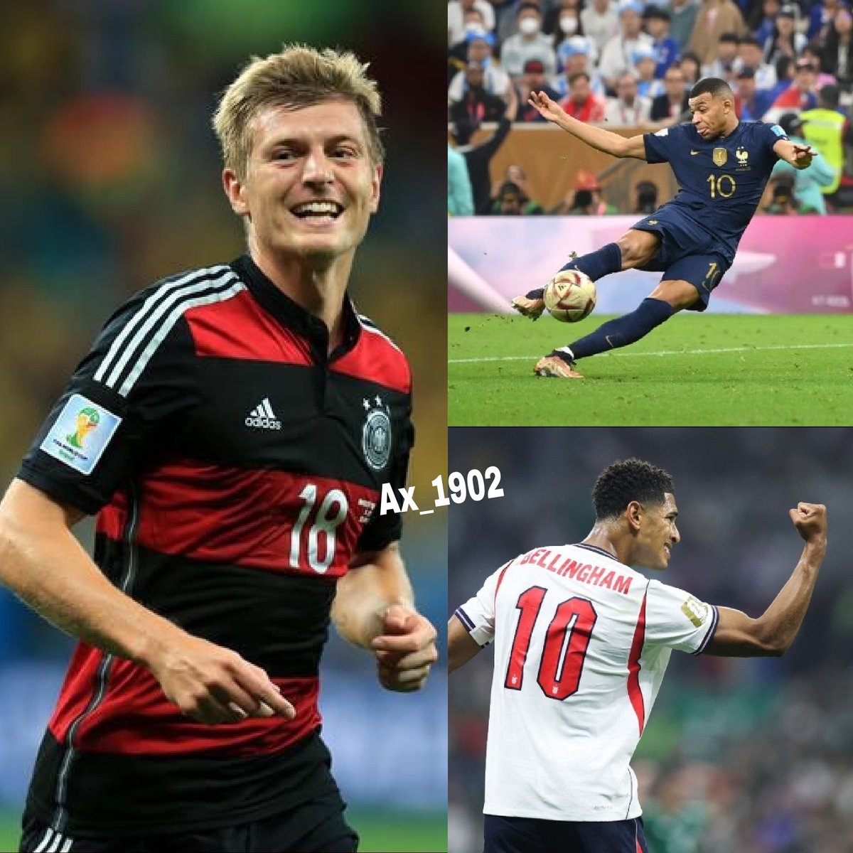 Ax_1902's tweet photo. أسرع اللاعبين تسجيلاً لـ الثُنائيات في تاريخ #كأس_العالم 

توني كروس ضد البرازيل : 70 ثانيه 🇩🇪 
كيليان مبابي ضد الأرجنتين : 95 ثانيه 🇨🇵
جود بيلينغهام ضد المكسيك : 97 ثانيه 🏴󠁧󠁢󠁥󠁮󠁧󠁿

ريال مدريد 😍🤍 https://t.co/c6Hqin3pqi