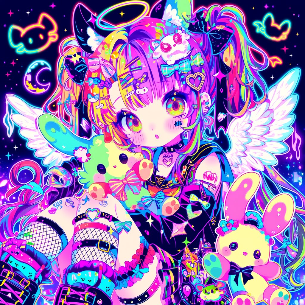 crystalmoon_46's tweet photo. カラフルな
ネオンカラーのイラストです🌈
#AIイラスト
#フリーアイコン
#フリーイラスト
#AIart
#AIicon
#freeicon
#ネオンカラー
#neoncolor https://t.co/hpgEx7FdFe