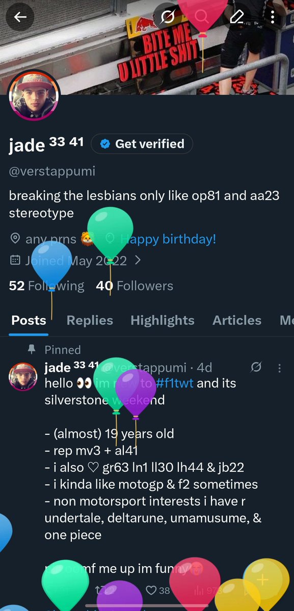 verstappumi's tweet photo. ok guys who invited these ballons https://t.co/vRvabe1z7x