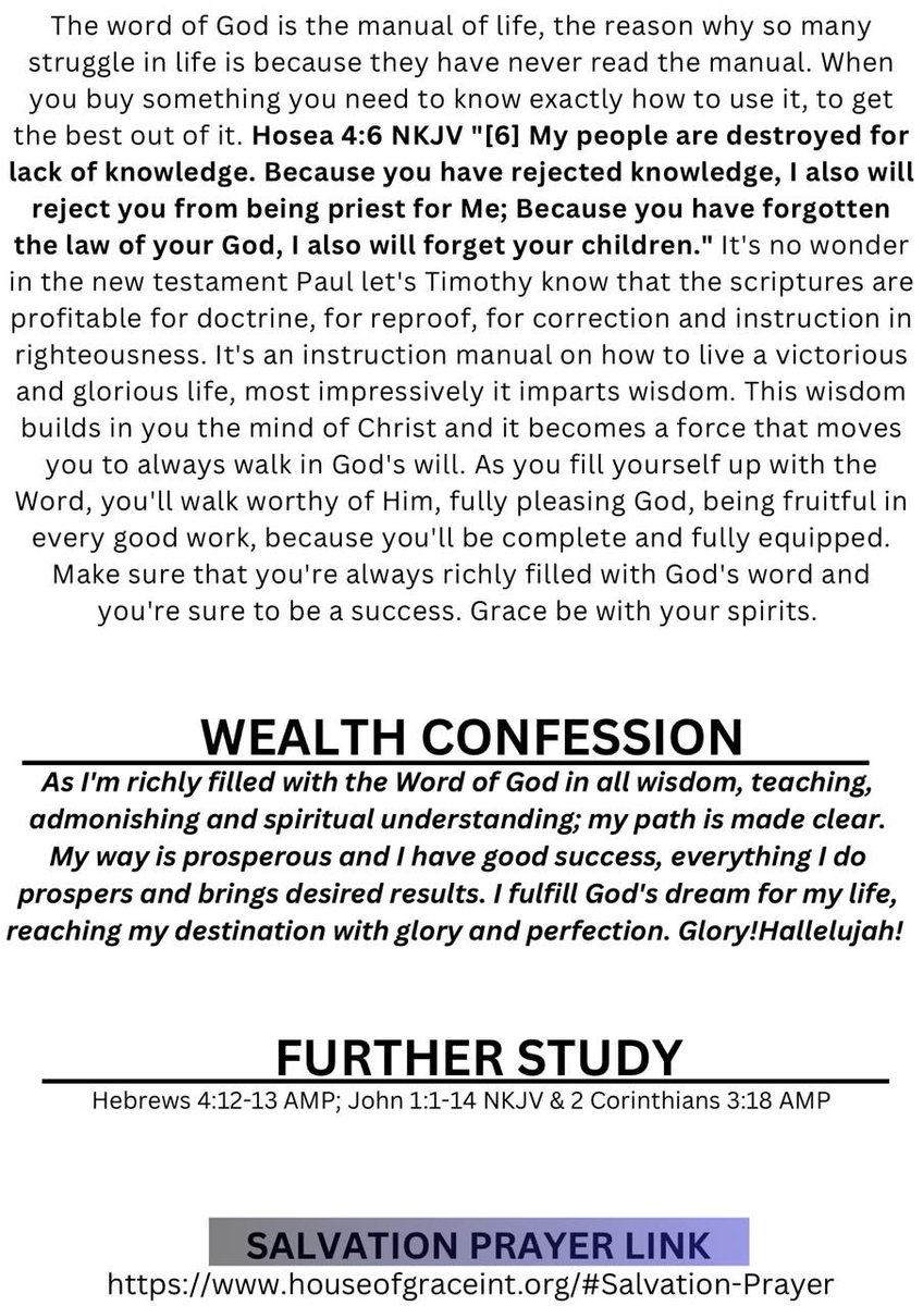 houseofgracent's tweet photo. Grace and peace from God our Father and the Lord Jesus Christ.😇🙌

Please receive today’s Treasures of Christ Daily Devotional “WHAT IS THE WORD OF GOD?”🤔📖⁉️💡 https://t.co/6pQ4DoA2uF
