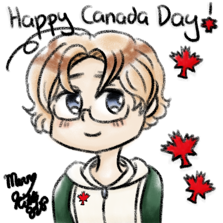 MerryKitty828's tweet photo. I decided to do a full coloured version of the Hetalia Canada drawing I did for Canada Day 🍁 https://t.co/CMSschw7hg
