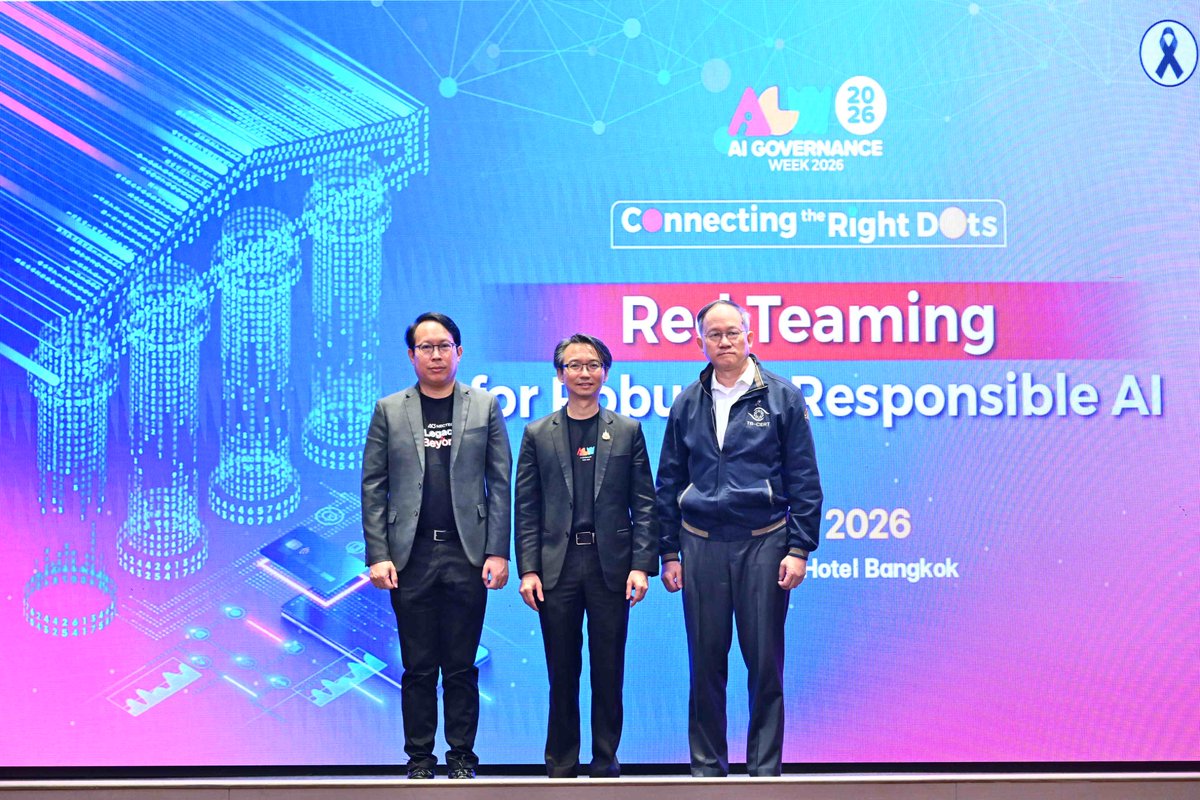 chokweekly's tweet photo. #ETDA ส่งท้าย #AIGW2026 เปิดเวที “AI Red Teaming” ครั้งแรกของไทย ดึงภาคธนาคาร–เทคโนโลยี–ไซเบอร์ ทดสอบหาจุดเสี่ยง ของ AI เสริมความเชื่อมั่นภาคการเงิน
https://t.co/fFpnklXqEw https://t.co/vfEARllNqj