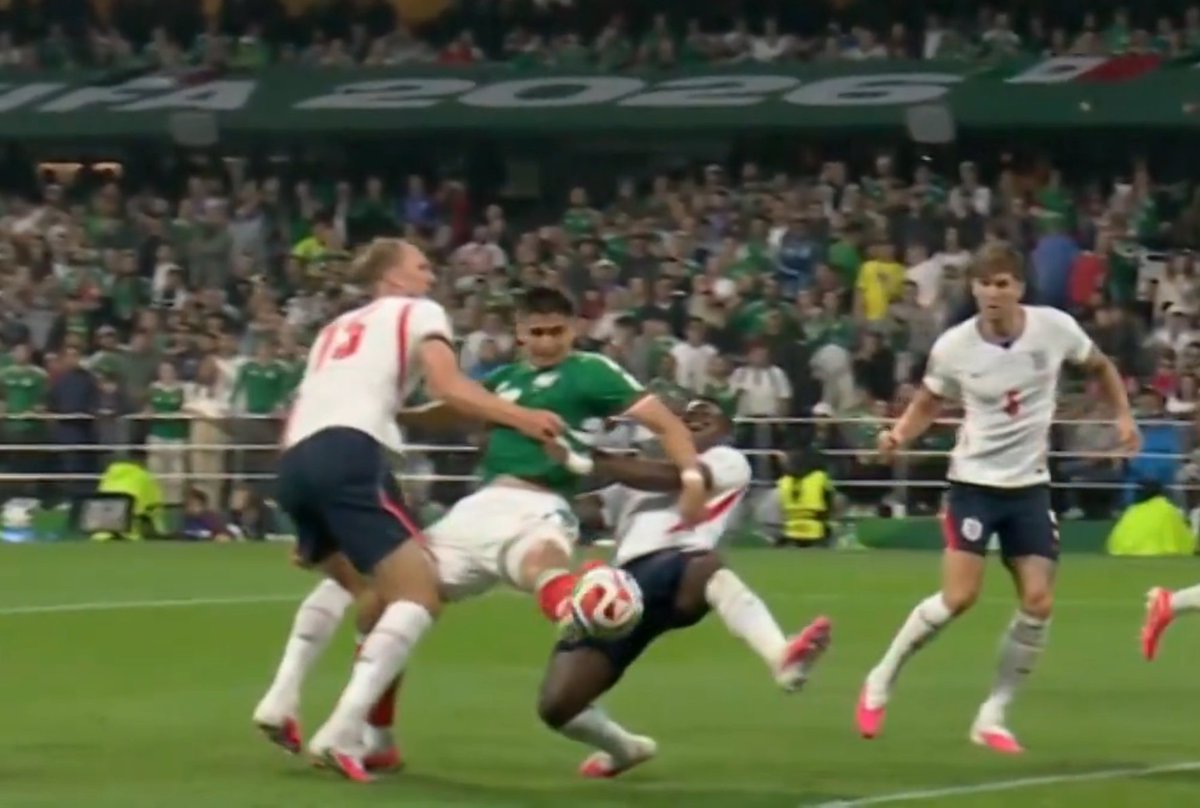 jonahcelona's tweet photo. Guess which one was given a penalty and which one wasn't 

We are witnessing the most rigged World Cup in history https://t.co/On32cTA1Qi
