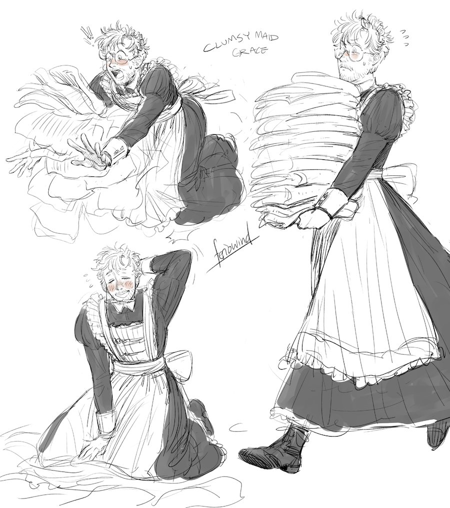 feriofreak's tweet photo. i posted this on main but posting here again anyways so its in the media tab lol

clumsy maid grace.... https://t.co/ZJsmR72Xga