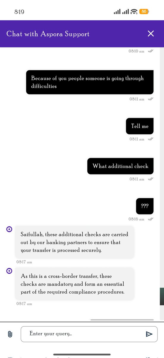 jakekhann's tweet photo. See now they are saying this like we don't know we are new here and transferring money to india for the first time @get_aspora https://t.co/79KFdaStR4