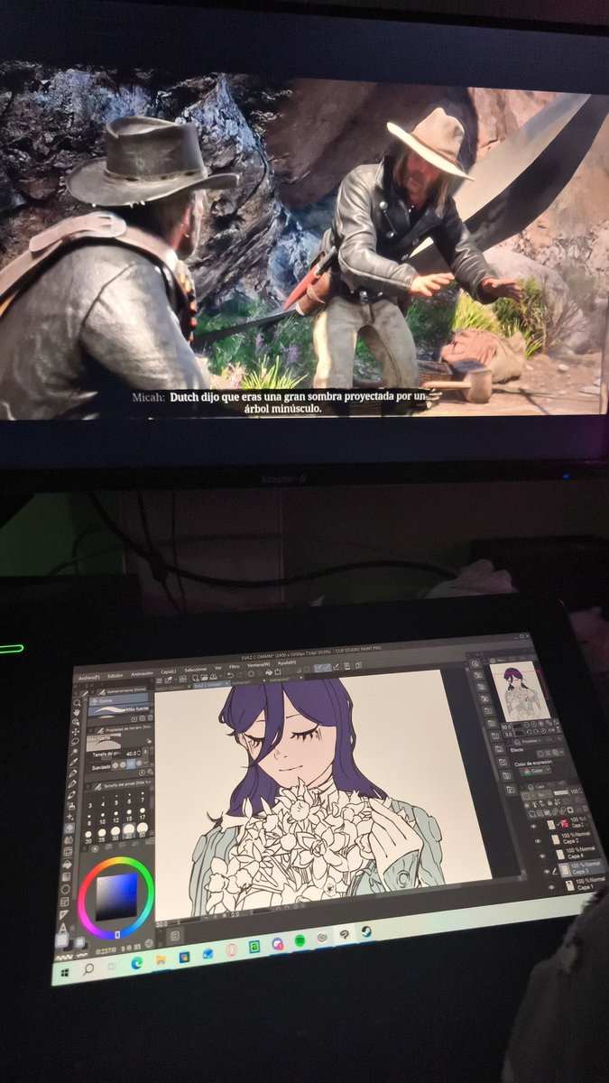 Raeenaay's tweet photo. Mmmm work work work work and tendinitis and red dead redemption 2!! Working on your comms fueled by monster, cheers https://t.co/5QY5iwawMw