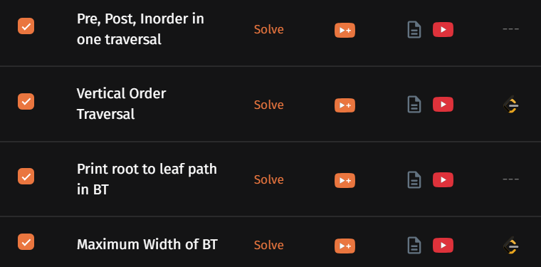 mightysimran's tweet photo. Day 35 #SDESheetChallenge

4 problems.

- pre, in, post order in a single traversal
- vertical order traversal
- root to leaf paths
- maximum width of a binary tree

learnings &amp; explanation thread (1/9)

@takeUforward_ https://t.co/RwmacskWK5