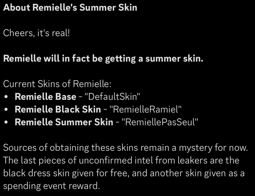 GachaFiles's tweet photo. About Remielle summer skin

Via jsm, from V

#ZenlessZoneZero #ZZZero #ZZZ https://t.co/6CvNqXovZU