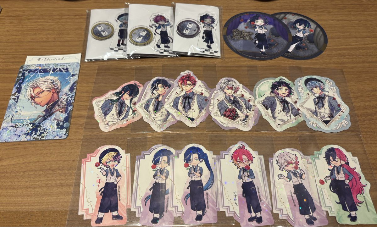 aRdordeal's tweet photo. 【交換】悪魔執事と黒い猫 あくねこ アニメイトカフェ アニカフェ  トレーディングミニアクリルスタンドB ミニアクスタ トレーディングセリフホログラムステッカーセットB A コースター

譲
ロノ、バスティン、ボスキ、フェネス、アモン、ルカス、ラムリ、フルーレ、ラト

求
ミヤジ https://t.co/5jWQEvYZZh