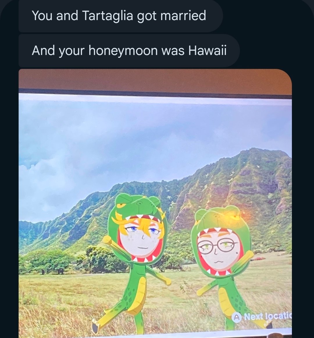 finnickreal's tweet photo. doxxing miiself on my friend's tomadachi island because why the hell does childe keep dressing like that https://t.co/P69tidO6kU