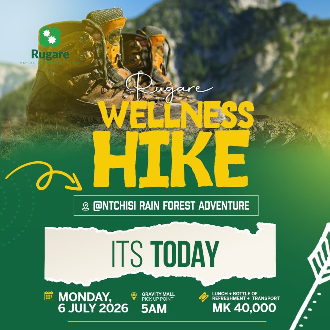 RugareHealth's tweet photo. 🇲🇼 Happy Independence Day, Malawi! 🇲🇼

This 6th July, as we celebrate our nation’s freedom, let’s also celebrate the freedom that comes from caring for our minds and bodies. 💚

Today is the day! 🥾Rugare Wellness Hike at Ntchisi Rain Forest Adventure and take a step toward https://t.co/6XrorZb0cf