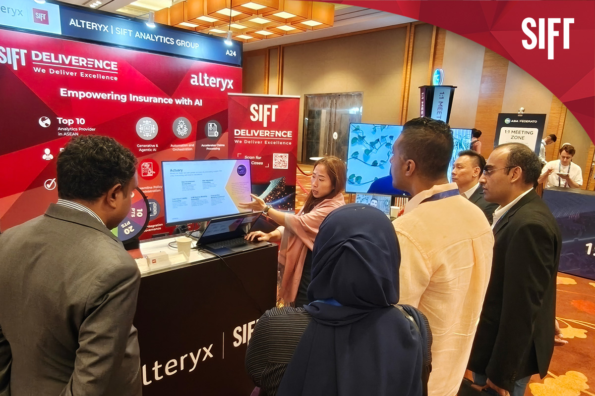 SiftAnalytics's tweet photo. SIFT &amp; Alteryx in action at ITC Asia 2026! 
Our conversations centred on how insurers can:
🔹 Empower teams with intelligent AI assistants
🔹 Automate complex, end-to-end insurance workflows with AI
Thank you to everyone who visited our booth and shared their challenges and more! https://t.co/99WpOlPsGu
