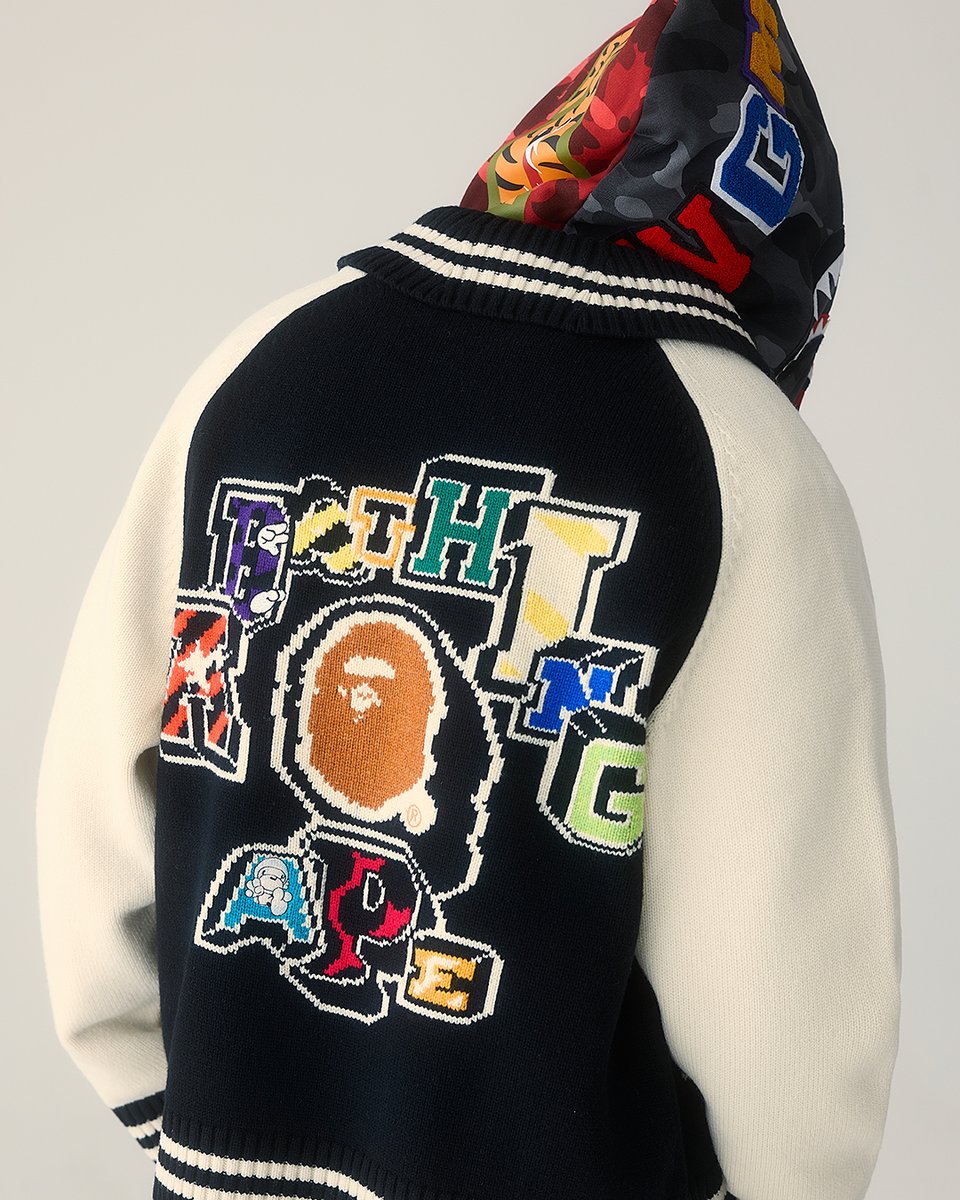 BAPEOFFICIAL's tweet photo. WHERE RHYTHM MEETS STYLE.

BAPE® FW26 draws from the spirit of 90s hip-hop, translating sound, identity, and attitude into bold graphics, layered textures, and statement silhouettes.

#ABATHINGAPE #BAPE #BAPEFW26 https://t.co/BuvpFcbZ9p