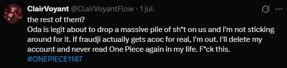 Klab66's tweet photo. @ClairVoyantFlow 💀 All this just because you refuse to accept something that, narratively, has been obvious for quite some time (at least, the last few months). https://t.co/wJbfi5jiXB