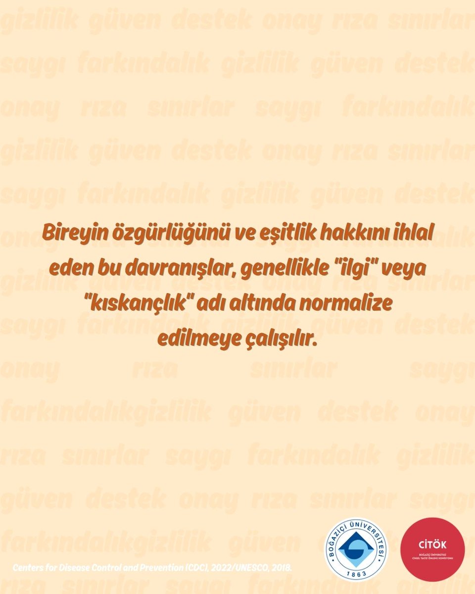 bucitok's tweet photo. Flört şiddeti nedir?
Romantik bir ilişki içerisinde veya sonrasında, taraflardan birinin diğeri üzerinde güç ve kontrol kurma amacıyla uyguladığı sistematik davranışlardır. Bu davranışlar, genellikle "ilgi" veya "kıskançlık" adı altında normalize edilmeye çalışılır.

#boun #citok https://t.co/mP4wG5AHha