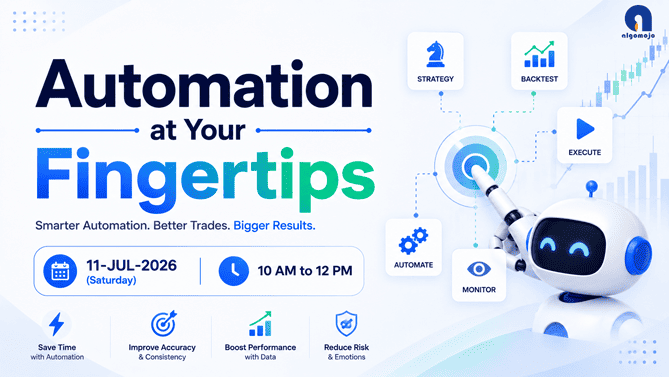 algomojo's tweet photo. 🚀Ready to automate your trading journey?

Join our LIVE session:
📲Automation at Your Fingertips
📅11-JULY-2026 (Saturday)⏰10 AM – 12 PM

Learn how to simplify trade execution, automate strategies, and trade smarter with Algomojo.

https://t.co/HwmGS2l9Fz https://t.co/FkSAaThd2t
